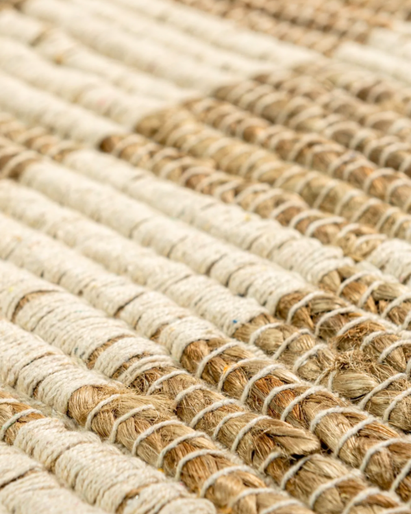 Alfombra Carpeta Yute y Algodón Cuadrados