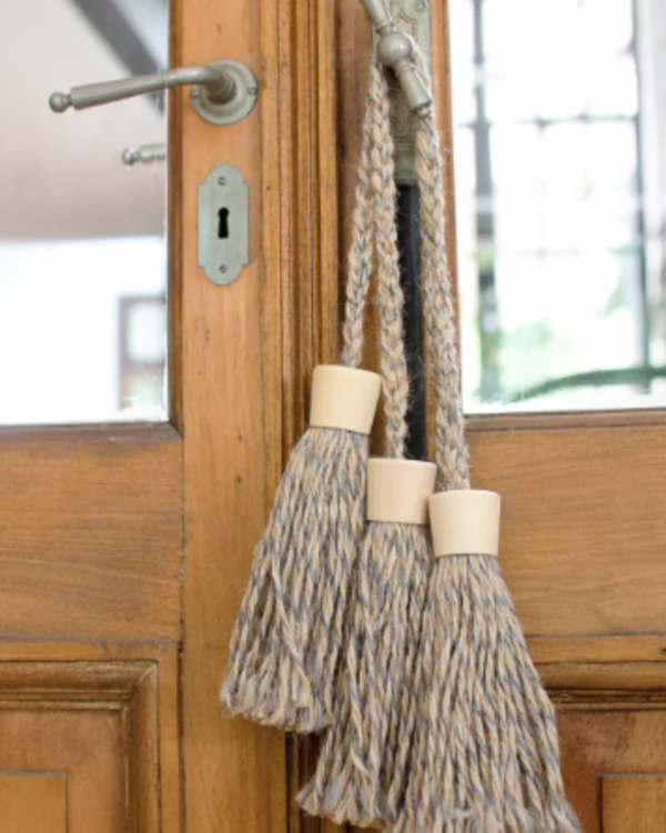 Borla madera clineja yute (par)