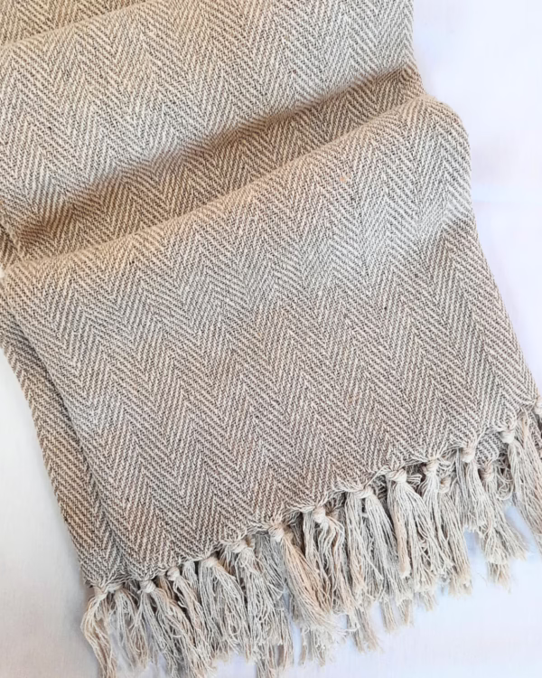 Manta de algodón tramada