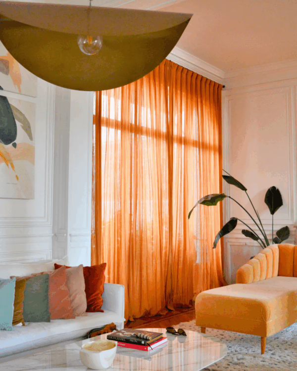 Cortina a medida gasa de algodón Bahamas